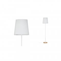 Paulmann 79634 Stehleuchte Neordic Stellan 1xE27 mit Stoffschirm Wei�/Holz