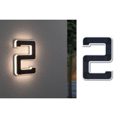 Paulmann 79843 Solar LED Hausnummernleuchte inkl. wechselbarer Akku Nummer 2 IP44 3000K 6lm Schwarz