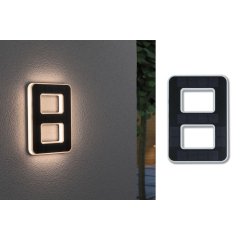 Paulmann 79849 Solar LED Hausnummernleuchte inkl. wechselbarer Akku Nummer 8 IP44 3000K 6lm Schwarz