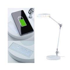 Paulmann 79884 LED Schreibtischleuchte Numis QI White Switch 1000lm 11W Wei�