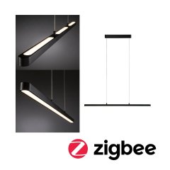 Paulmann 79885 LED Pendelleuchte Smart Home Zigbee Lento Tunable White 2100lm 41,5W Schwarz matt