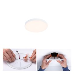 Paulmann 79938 VariFit LED Einbaupanel Veluna Edge IP44 rund 90mm 450lm 3000K Wei�