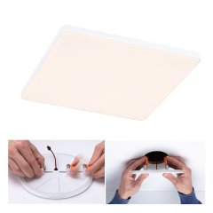 Paulmann 79949 VariFit LED Einbaupanel Veluna Edge IP44 eckig 200x200mm 17W 1500lm 3000K Wei� dimmba