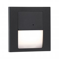 Paulmann 80004 LED Wandeinbauleuchte Tsaro eckig 80x36mm 1W 80lm 230V 2700K Schwarz matt