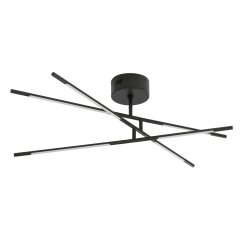 Nova Luce Raccio LED Deckenleuchte Schwarz 32W 3000K dimmbar dreh- & verstellbar 84�77 cm