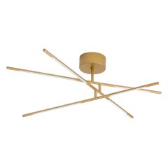 Nova Luce Raccio LED Deckenleuchte dimmbar Messing Gold 32W 2304lm 3000K IP20 schwenkbar