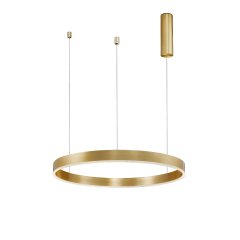 Nova Luce Motif LED Pendelleuchte Messing Gold 60 cm 40W 3000K dimmbar