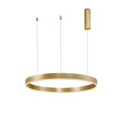 Nova Luce Motif LED Pendelleuchte Messing Gold Aluminium Acryl dimmbar 3000K 80cm