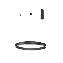 Nova Luce Motif LED Pendelleuchte Schwarz Aluminium Acryl 40W 3000K dimmbar �60cm