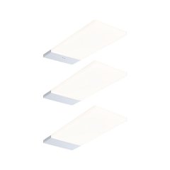 Paulmann 92121 LED Unterschrankleuchte Bredo N�herungsensor 3er-Set 3x2,5W 80x190mm 3x180lm Silber