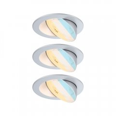 Paulmann 92256 LED Einbauleuchte White Select Aumus 3er-Set 90� 3x5W 3x700lm 230V dimmbar Chrom