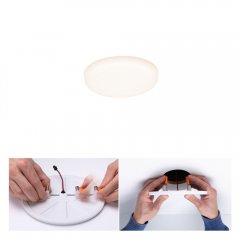 Paulmann 92387 VariFit LED Einbaupanel Veluna IP44 rund 75mm 4,5W 360lm 3000K Satin
