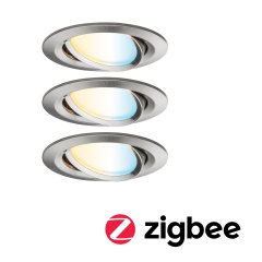 Paulmann 92441 LED Einbauleuchte Nova Coin rund 84mm 50� Tunable White 3x6W 3x530lm 230V Eisen geb.