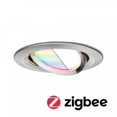 Paulmann 92964 LED Einbauleuchte Smart Home Zigbee 3.0 Nova Plus Coin 5,2W 400lm RGBW+ Eisen geb.