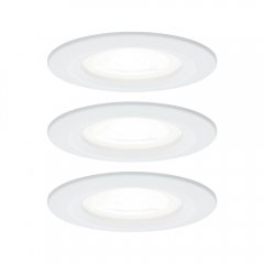 Paulmann 92980 LED Einbauleuchte Nova Basisset starr IP44 78mm GU10 3x6,5W 3x470lm 230V 4000K Wei�
