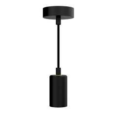 Deko-Light Segula E27 Fassung f�r Design-Bulb schwarz 2m Stoffkabel & Baldachin
