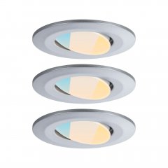 Paulmann 93095 LED Einbauleuchte Calla 3er-Set schwenkbar IP65 30� 3x5W 3x400lm White Switch Chrom