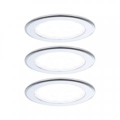 Paulmann 93123 LED M�beleinbauleuchten 3er-Set rund 65mm 3x2,5W 3x180lm 230/12V 4000K Chrom