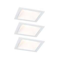 Paulmann 93126 LED Einbauleuchte 3-Step-Dim Cole Coin 3er-Set IP44 eckig 88x88mm 3x6W 3x470lm Wei�