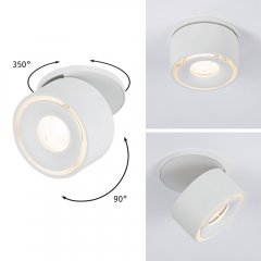 Paulmann 93372 LED Einbauleuchte Spircle rund 78mm 8W 550lm 230V 3000K Wei� matt