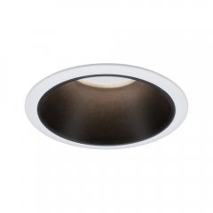 Paulmann 93401 LED Einbauleuchte 3-Step-Dim Cole Coin IP44 rund 88mm Coin 6W 470lm Wei�/Schwarz