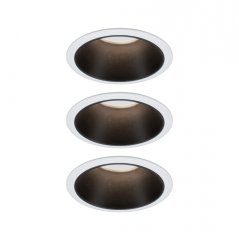 Paulmann 93402 LED Einbauleuchte 3-Step-Dim Cole Coin 3er-Set IP44 Coin 3x6W 3x470lm Wei�/Schwarz