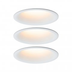Paulmann 93419 LED Einbauleuchte Cymbal Coin Basisset IP44 rund 77mm Coin 3x6W 3x440lm 230V dimmbar