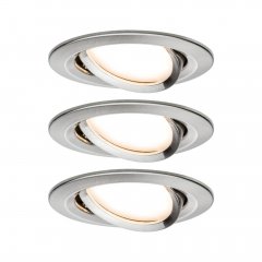 Paulmann 93447 LED Einbauleuchte Nova Coin Basisset schwenkbar rund 84mm 50� Coin 3x6W 3x470lm 230V