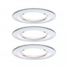 Paulmann 93463 LED Einbauleuchte Nova Coin Basisset starr IP44 rund 78mm Coin 3x6W 3x470lm 2700K