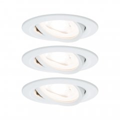 Paulmann 93467 LED Einbauleuchte 3-Step-Dim Nova Basisset schwenkbar rund 84mm 50� GU10 3x6,5W