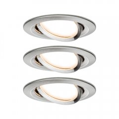 Paulmann 93483 LED Einbauleuchte 3-Step-Dim Nova Coin Basisset schwenkbar 50� 3x6W 3x470lm Eisen