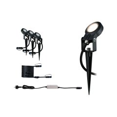 Paulmann 93696 Plug&Shine Basisset Erdspie� Sting IP67 3000K 3x6W dimmbar