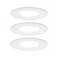 Paulmann 93870 LED Einbauleuchte Nova Plus Coin starr IP44 rund 3x6W 3x470lm dimmbar 2700K Wei�
