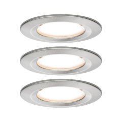 Paulmann 93873 LED Einbauleuchte Nova Plus Coin Basisset starr IP44 rund 78mm 3x6W 3x470lm 230V dimm