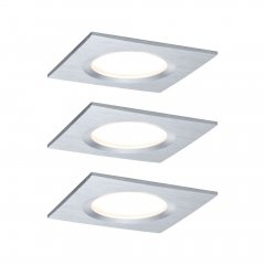 Paulmann 93895 LED Einbauleuchte Nova Plus Coin starr IP44 3x6W 3x470lm dimmbar 2700K Alu