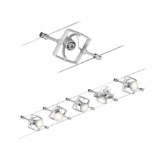 Paulmann 94133 Seilsystem Mac II Basisset GU5,3 max. 5x10W dimmbar 230/12V Chrom matt