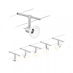 Paulmann 94136 Seilsystem Sheela Basisset GU5,3 max. 5x10W dimmbar 230/12V Chrom matt/Opal