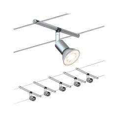 Paulmann 94145 Seilsystem Spice SaltLED Basisset GU5,3 max. 5x10W dimmbar 230/12V Chrom matt
