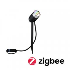 Paulmann 94283 Plug & Shine LED Gartenstrahler Smart Home Zigbee 3.0 Pike Einzelspot IP65 RGBW+ 4,5W
