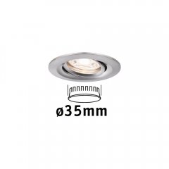 Paulmann 94294 LED Einbauleuchte Nova Mini Coin schwenkbar rund 66mm 15� 4W 310lm 2700K Eisen