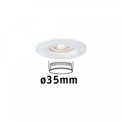 Paulmann 94298 LED Einbauleuchte Nova Mini Coin starr IP44 rund 4W 310lm 2700K Wei� matt