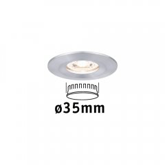 Paulmann 94304 LED Einbauleuchte Nova Mini Coin starr IP44 rund Coin 4W 310lm 230V 2700K Alu gedreht
