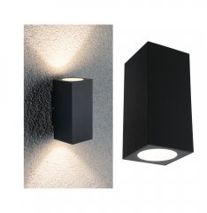 Paulmann 94328 LED Wandleuchte Flame IP44 eckig 58x128mm 3000K 2x3,5W 2x260lm 230V 75� Anthrazit Alu