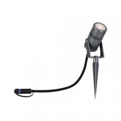 Paulmann 94367 Plug & Shine LED Gartenstrahler Radon Einzelspot IP65 3000K 11W Grau