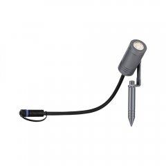 Paulmann 94368 Plug & Shine LED Gartenstrahler Radix Einzelspot IP65 3000K 6W Grau