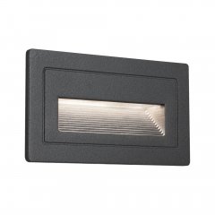 Paulmann 94383 LED Au�enwandleuchte Long IP44 eckig 103x62mm 3000K 4W 30lm 230V Schwarz Aluminium