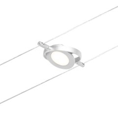 Paulmann 94415 CorDuo LED Seilsystem RoundMac Einzelspot 200lm 4,5W 3000K 12V Chrom matt/Chrom