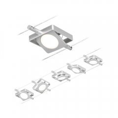 Paulmann 94420 CorDuo LED Seilsystem MacLED Basisset 5x250lm 5x4,5W 3000K 230/12V Chrom matt/Chrom