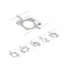 Paulmann 94422 CorDuo LED Seilsystem MacLED Basisset 5x250lm 5x4,5W 3000K 230/12V Wei�/Chrom