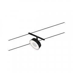 Paulmann 94480 CorDuo LED Seilsystem Circle Einzelspot 180lm 5W 3000K 12V Schwarz matt